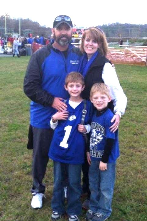 The Knapp family after Faulkner’s first football conference championship game in 2013.