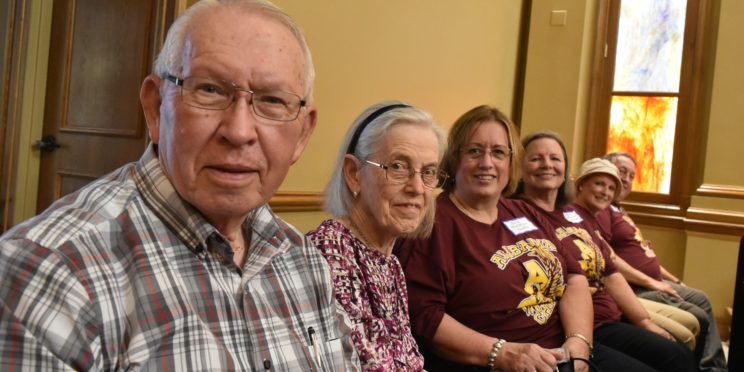 l-r Jesse and Patricia Russell, attended the ACC Summer Reunion with Faye Russell, Allen, Angi Gregory Easter, Darlene Salter Baxley and Terry Baxley.