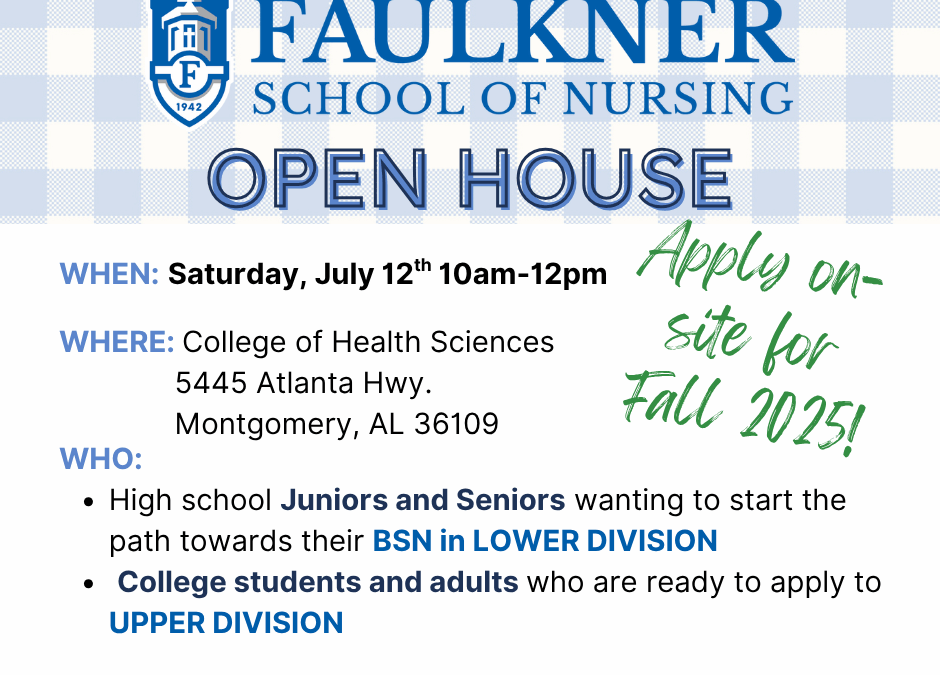 Applications Extended: Faulkner University’s Nursing Program Equips Students for a Purpose-Driven Career in Healthcare
