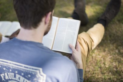 Man reading Bible