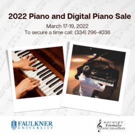 Rockley Family Foundation will be hosting a pianos sale March 17-19.