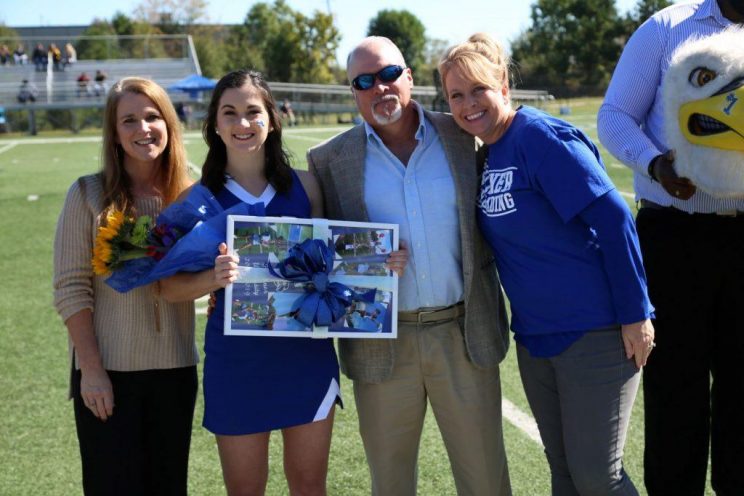 l-r Donna, Kinsey and Eric Fickling and Daysha Sandford.