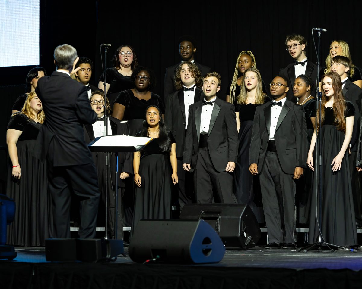 The Faulkner University Chorus performs at the Annual Benefit Dinner at the Renaissance Hotel and Convention Center in Montgomery, Ala. 