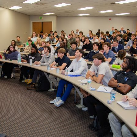 Al Crosby speaks at the 2025 Ethics Institute.