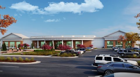 Artist rendering of the College of Health Sciences building