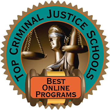 Badge - Top Criminal Justice Schools Awards Best Online Program to Faulkner University