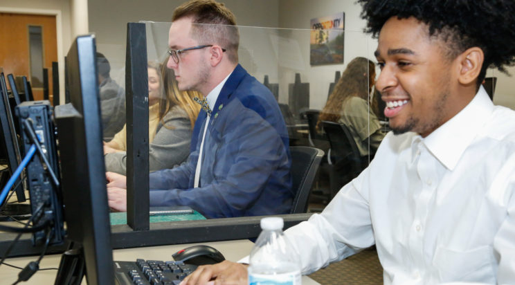 Students in a computer lab