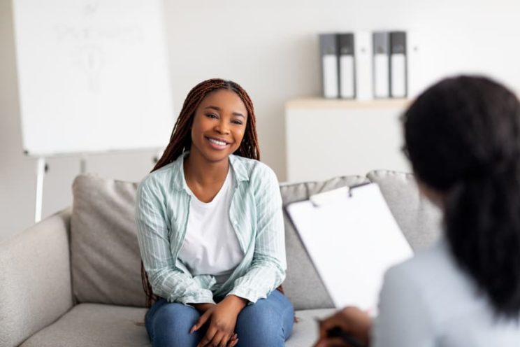 Client-Having-Consultation-With-Psychologist Client Having Consultation With Psychologist