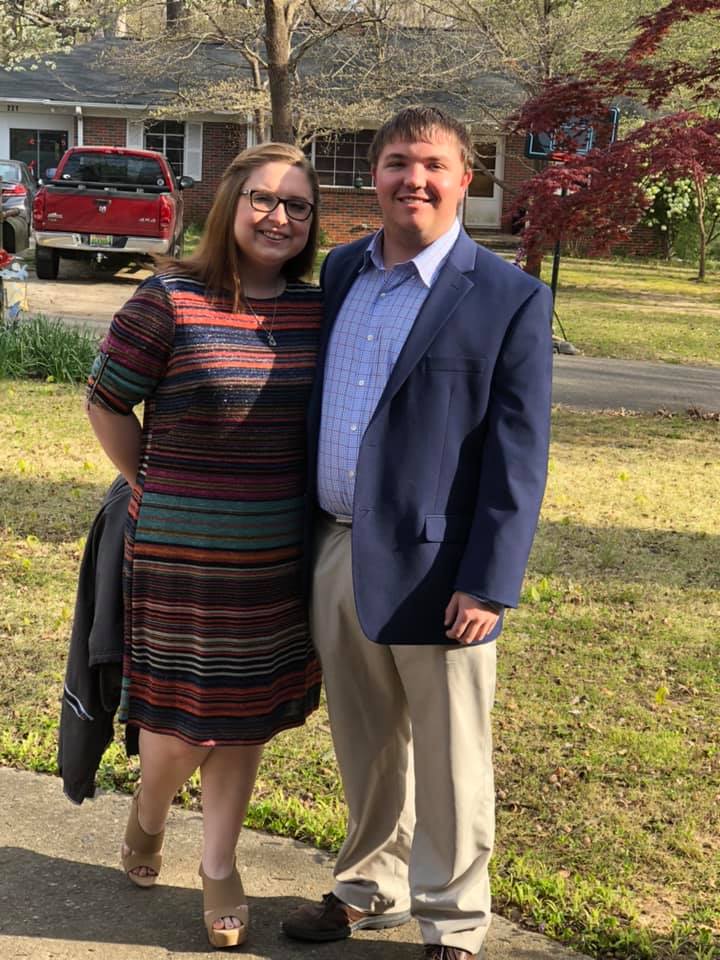 Cody Davis, right and  Keri Ratcliff. Davis currently works as a coach for Montevallo High School as well as a youth minister. 