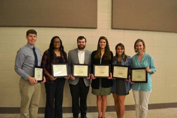 l-r Paul Sullivan, Terri Morris, John Wooley, Anna Hatcher, Larissa Strath and Kristi Busby.