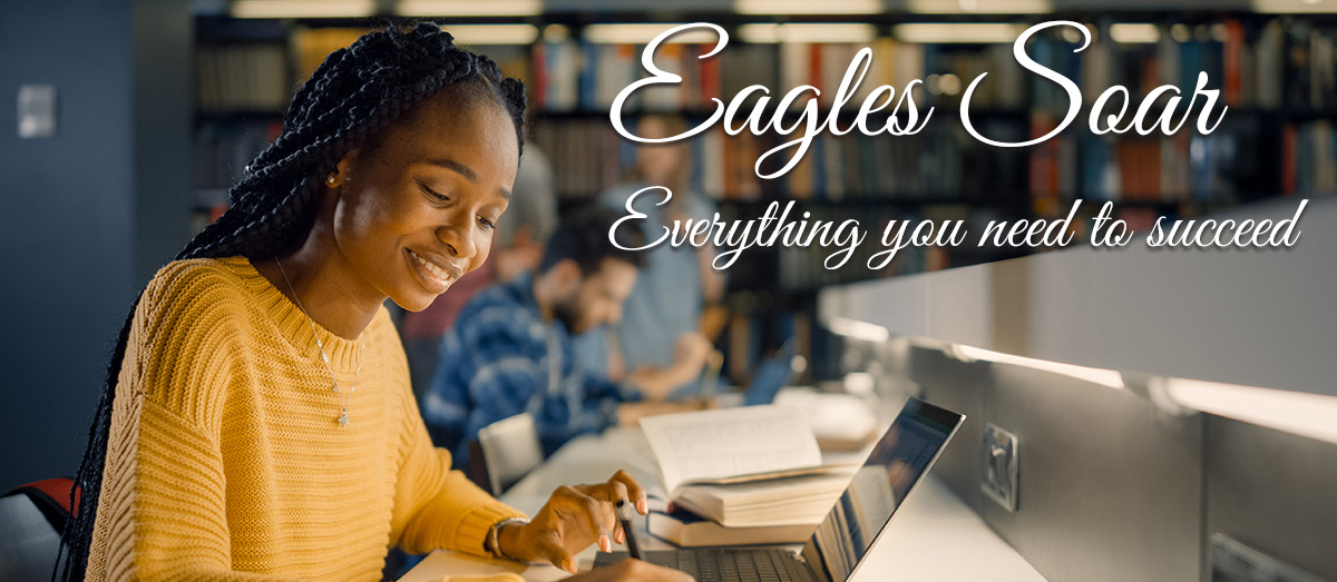Eagles Soar flyer 2023_2 Eagles SOAR grant flyer showing students learning.