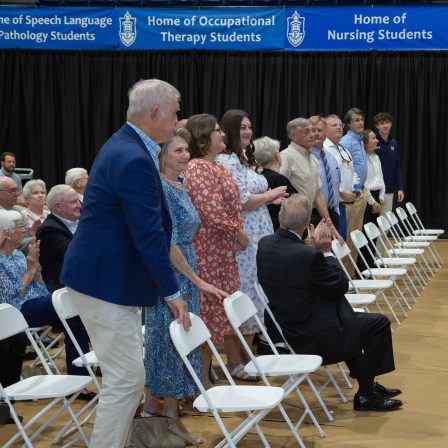 The family of Leonard Johnson attends Founders Day. l-r: Frank and Marilyn Terry, Kristi Hopper and Lauren Hopper Hood.