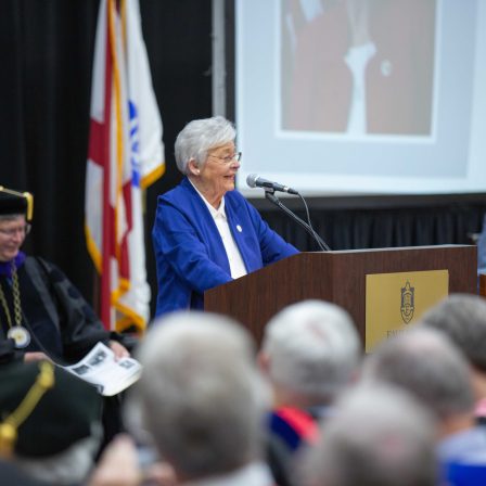 Gov. Kay Ivey addresses graduates on May 4, 2024.