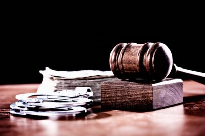 gavel and handcuffs