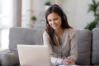 Woman Taking Online Classes