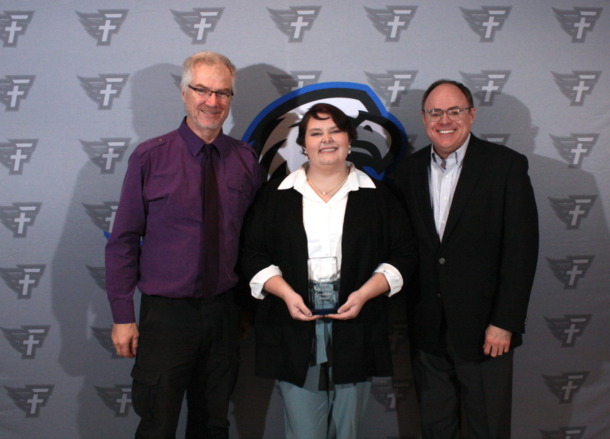 l-r Stephen Foster, Rebecca Potter and Art Williams. 