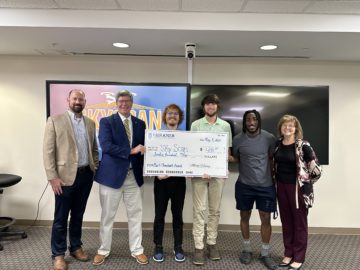 l-r Justin Bond, Mitch Henry, Cole Kelley, Parker Mock, Fred Martin and Donna Churchwell.