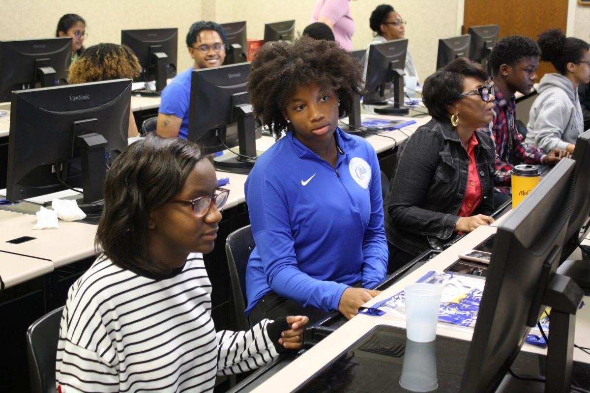 Students participate in Faulkner's first-ever EagleHack on Oct. 12, 2019. 