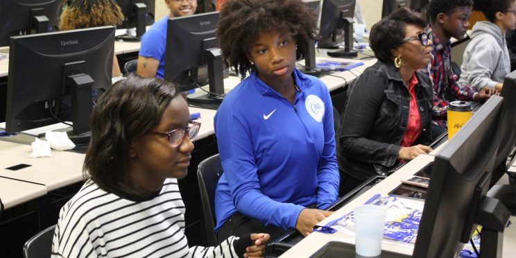 Students participate in Faulkner's first-ever EagleHack on Oct. 12, 2019.