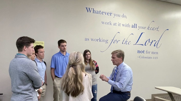 Rick Lytle speaking with our students