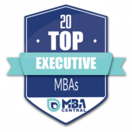 MBA Central 20 top Executive MBAs badge