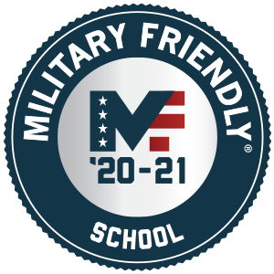 Military Friendly School 2020 to 2021 badge