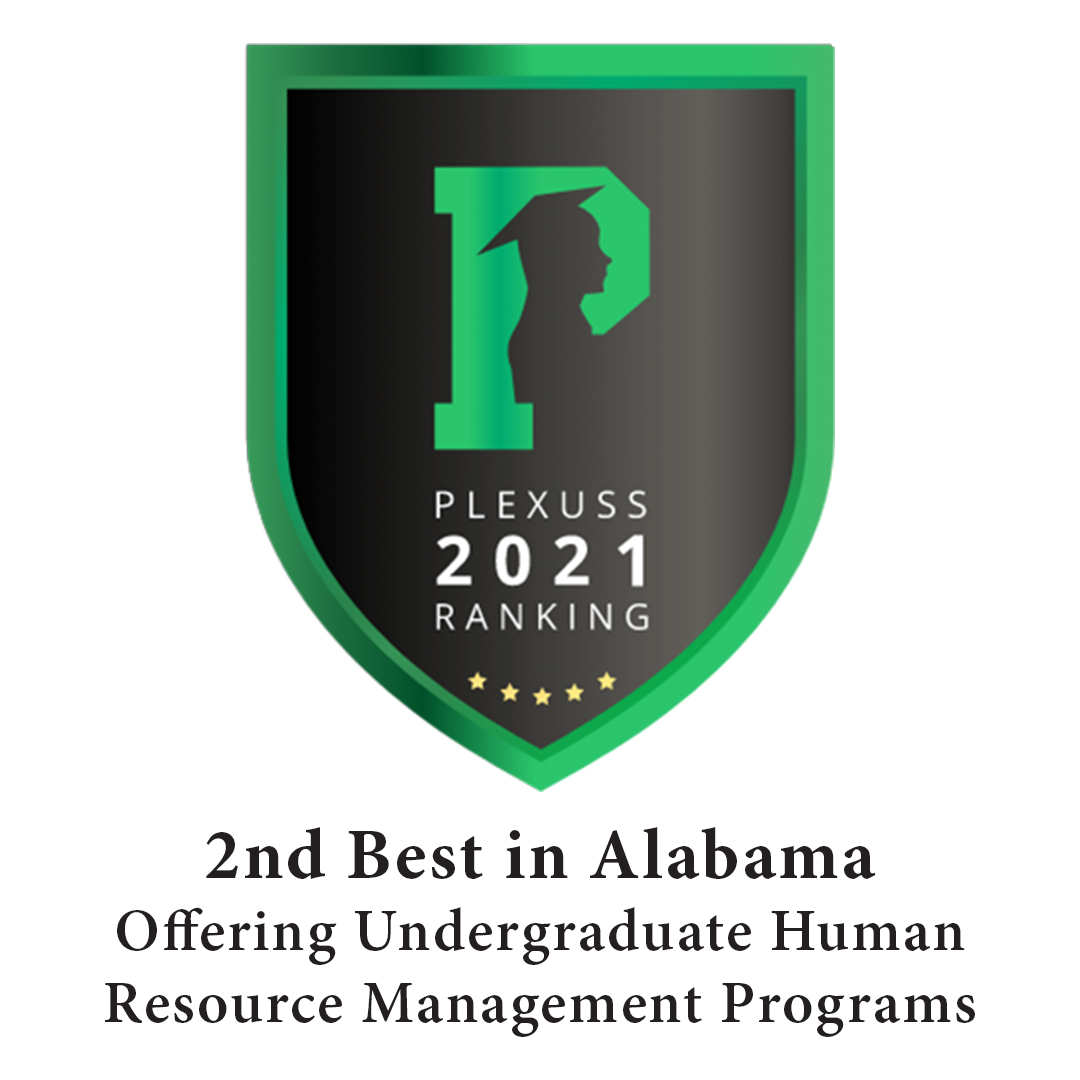 Plexus Rank with text Plexxus Human Resource Management Degree Badge 2021