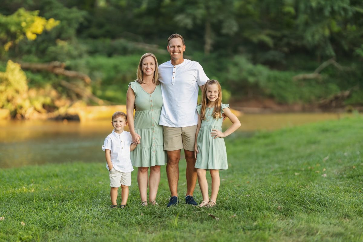 Teel Drew with wife Elizabeth and family.
