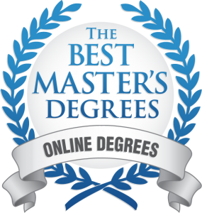 The Best Master's Degree Ribbon - Faulkner University ranked one of the top universities in the nation for having the best Executive MBA online degree programs by The Best Master’s Degrees.