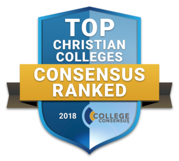 Badge - Faulkner is Awarded with the Top Christian Colleges Consensus Ranked 2018 School