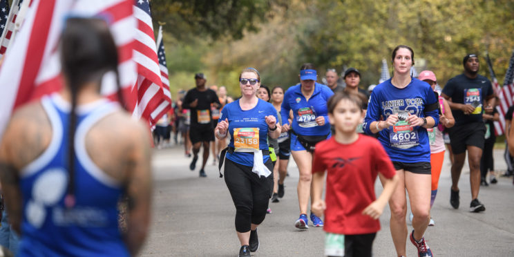 Laurie Brookshire running in a marathon