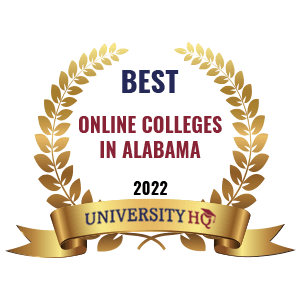 Best Online College in Alabama Badge for 2022