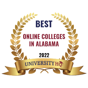 best_online_college_2022 Best Online College in Alabama Badge for 2022