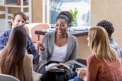 Bible Study Group Sitting in Circle