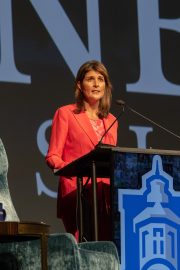 Nikki Haley speaks during Faulkner University's Annual Benefit Dinner on Oct. 3