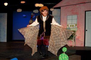 Andrew Wolford plays Leonardo da Vinci in the play, Flight of the Lawnchair Man at the Faulkner Dinner Theater.