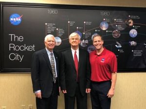 (from left) Congressman Mo Brooks, Mr. Mark McDaniel, and Administrator Bridenstine