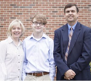 l-r Stacie Akins, Garrett Akins and Jason Akins