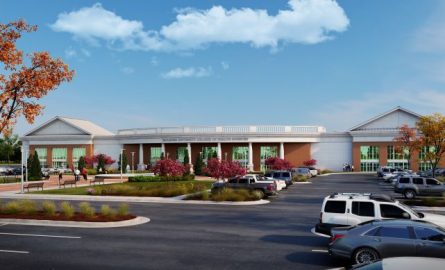 Artist rendering of the new college of health sciences.