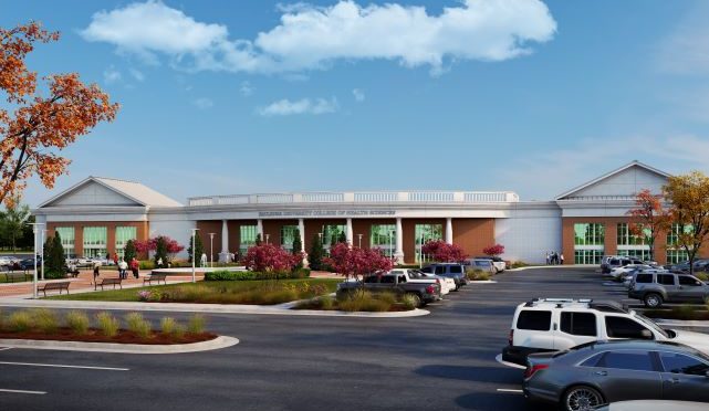 Artist rendering of the new college of health sciences.