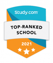 Study.com Top-Ranked School badge.